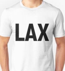 LAX Los Angeles International Airport Black Ink Slim Fit T-Shirt