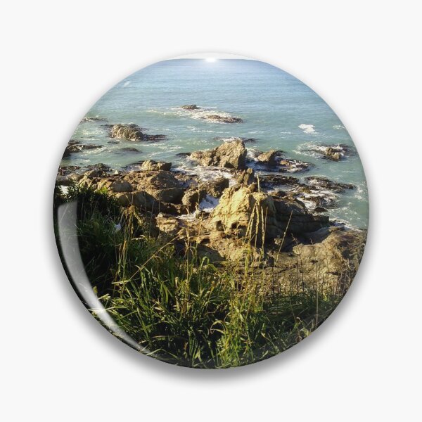 Item preview, Layered natural scenery consists of grass, rocks, ocean and sky designed and sold by HeatherPhn.