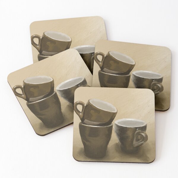 Item preview, Still life with coffee cups designed and sold by GillianTapping.