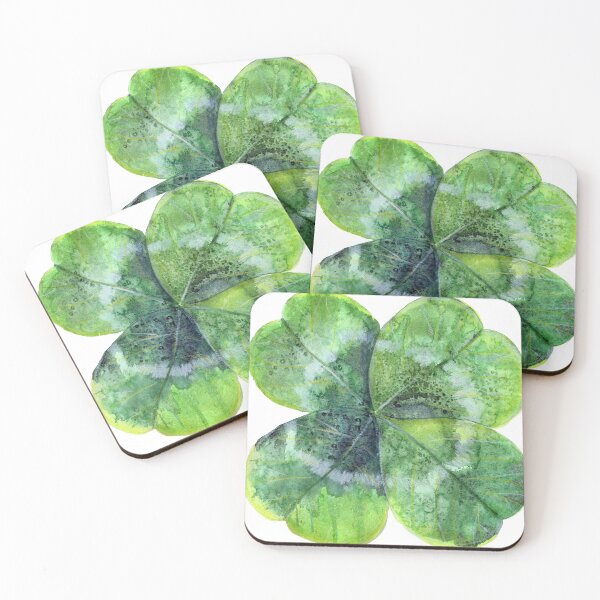Item preview, Clover, green leaf, watercolor designed and sold by fiolika.