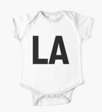 Los Angeles LA or Louisiana LA Black Ink One Piece - Short Sleeve