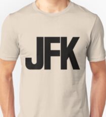 JFK John F Kennedy International Airport Black Ink Slim Fit T-Shirt
