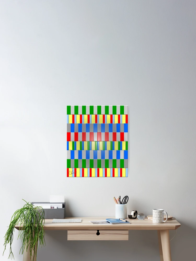Thumbnail 2 of 3, Poster, Colorful Blocks designed and sold by storecee.