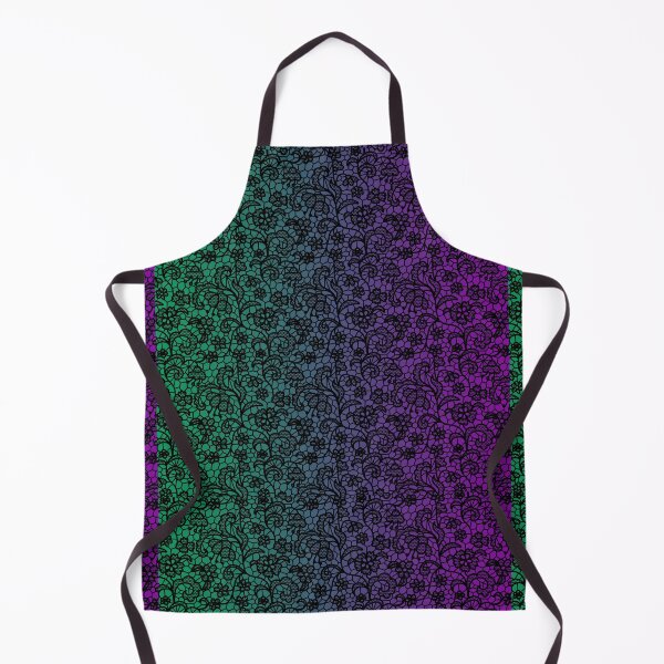Item preview, Violet Green Gradient Black Lace Pattern designed and sold by MadandMean.