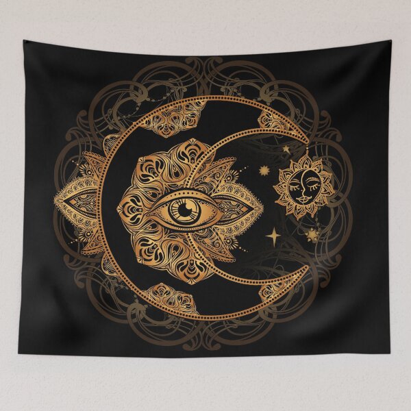 Item preview, Black Gold Sun, Moon Mandala  designed and sold by edgalum.