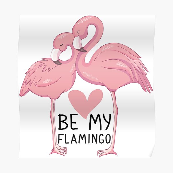 Poster Flamingo Verliebt Redbubble