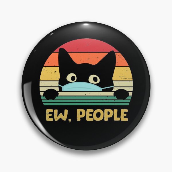 Item preview, Ew People Black Cat Wear Face Mask Vintage designed and sold by Master Jay.