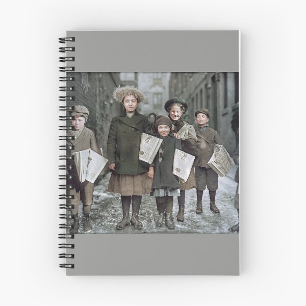 Item preview, Newspaper Kids coming through the alley - 1909 designed and sold by AddingColours.