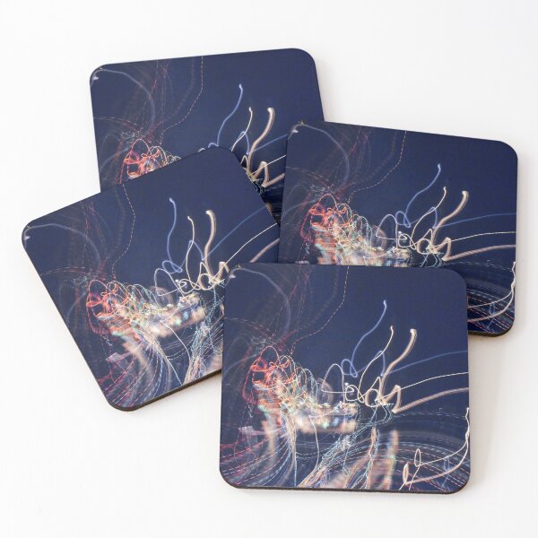 Item preview, neon light painting with colored lines and curves designed and sold by moonaliara.