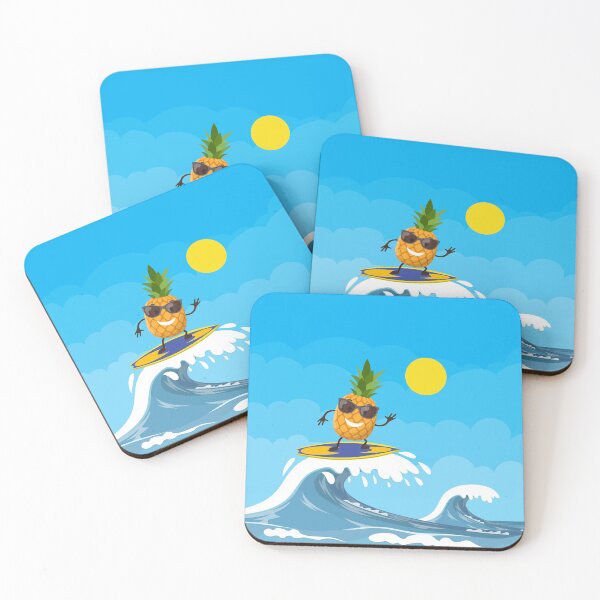 Item preview, Cute Surfing Pineapple designed and sold by WildHoneyDesign.
