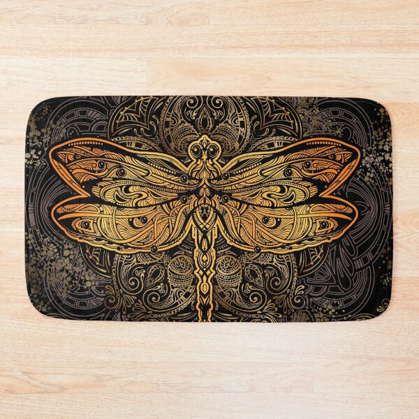 Item preview, Dragonfly Black and Gold Mandala  designed and sold by edgalum.