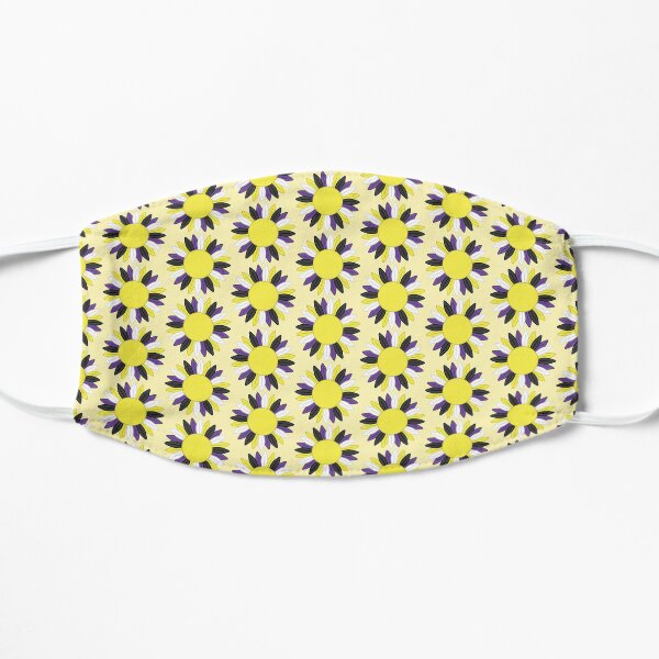 Non Binary Pride Sunflower Flat Mask