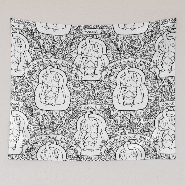 Item preview, Cute Couch Potato Cat Pattern designed and sold by ZaryaKiqo.