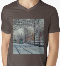 Never ending winter. Brookline, MA Men's V-Neck T-Shirt