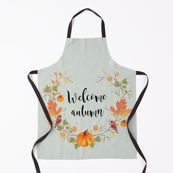 Item preview, welcome autumn pumpkin leaves and birds designed and sold by latiendadearyam.