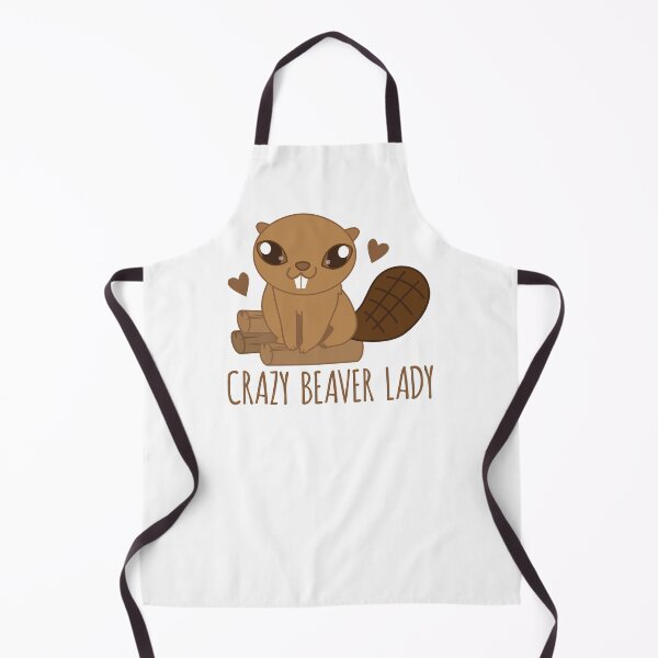Item preview, Crazy beaver lady (with cutest floofy beaver ever) designed and sold by jazzydevil.