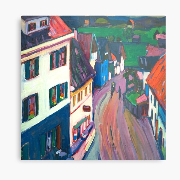 Wassily Kandinsky View from the window of the Griesbrä Metal Print