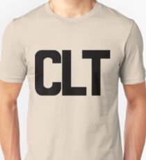 CLT Charlotte Douglas International Airport Black Ink Slim Fit T-Shirt