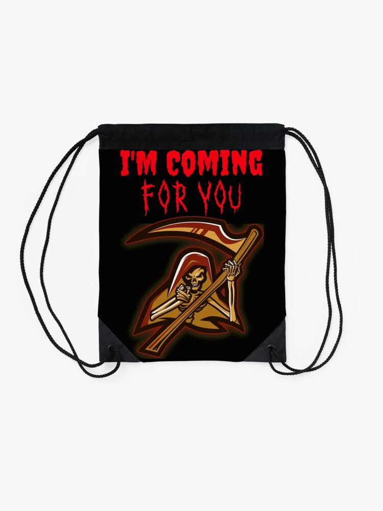 Alternate view of Grim Reaper is coming for you Drawstring Bag