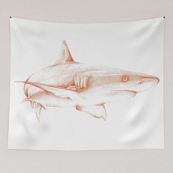 Item preview, Shark Illustration by Design by Cheyney - Pointillism Art designed and sold by designbycheyney.