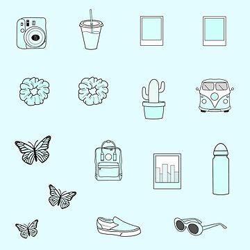 Artwork thumbnail, Vsco and aesthetic turquoise sticker pack by Pastel-PaletteD