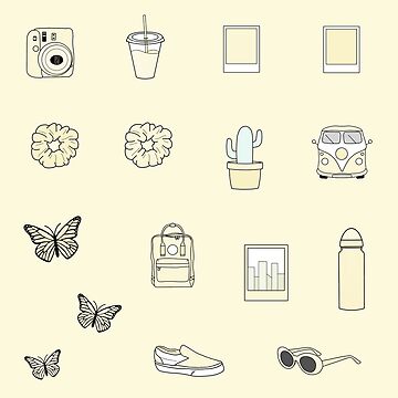 Artwork thumbnail, Vsco and aesthetic yellow sticker pack by Pastel-PaletteD
