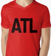 ATL Atlanta Black Ink Men's V-Neck T-Shirt