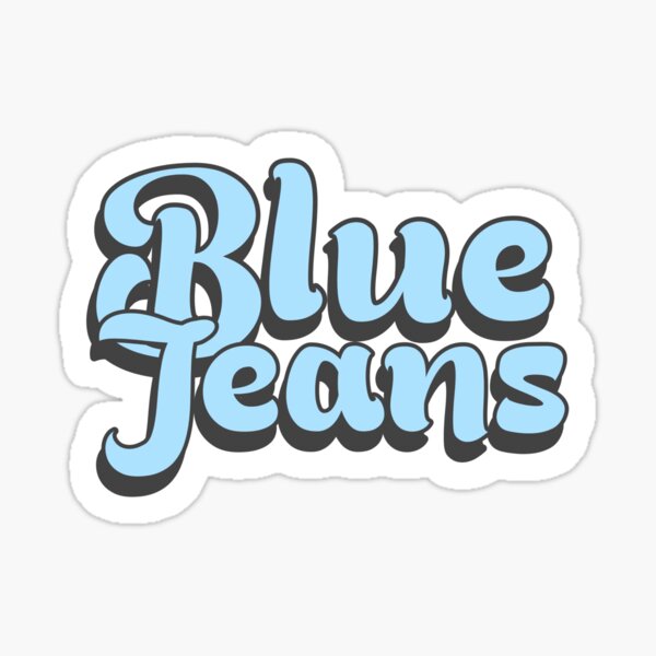 "Blue Jeans sticker" Sticker by Jaffney Redbubble