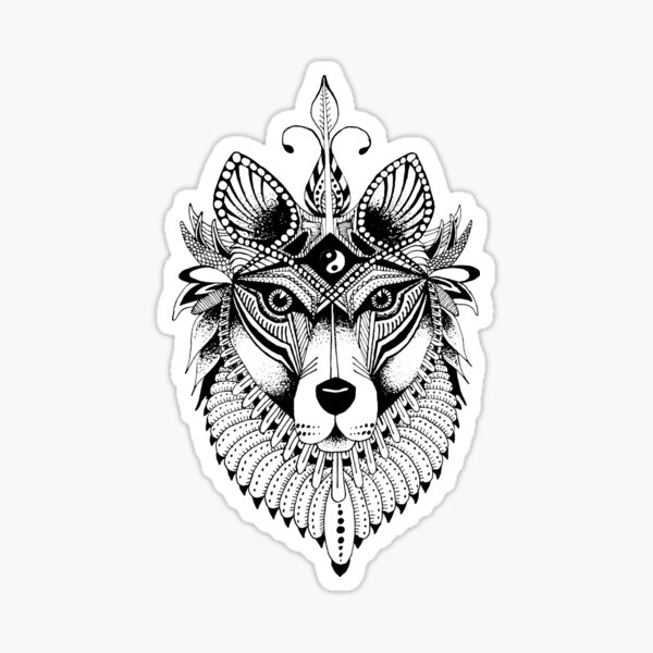 Pegatina «Tatuajes De Lobos» de JakaLeMarque | Redbubble