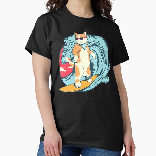 Item preview, Surfeur de chat Kitty designed and sold by WildHoneyDesign.