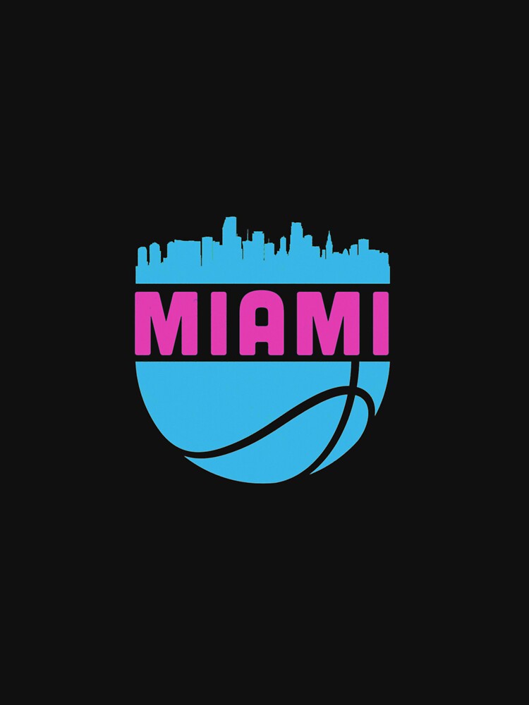 Miami Skyline Basketball Shirt Jersey Vintage Retro Florida 