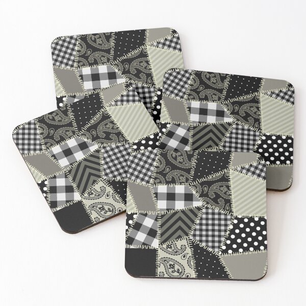 Item preview, Paisley, Plaid, Spotted, Striped - Dark Digital Patchwork Pattern designed and sold by RLYGR8.