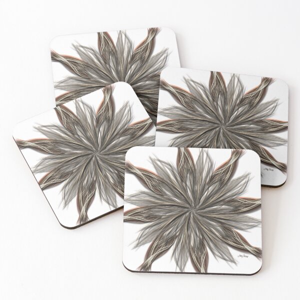 Item preview, Masculine Metallics set silver spiraling into this vibrant flower designed and sold by busyBeanz.