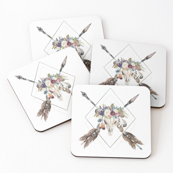 Item preview, Tribal Dreams - Skull and Flowers designed and sold by Amanda-Lakey.