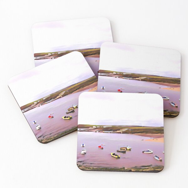Item preview, Small boats moored in the bay at Bude, Cornwall designed and sold by MichaelBShannon.