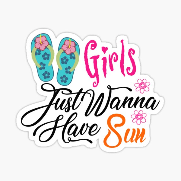 Girls and sun Sticker