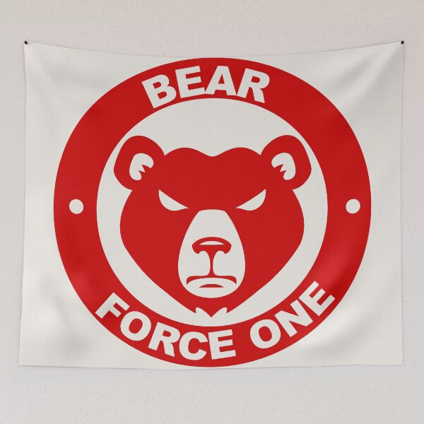 Item preview, Red Bear Force One Logo designed and sold by Boxing Kangaroo Retail Company.
