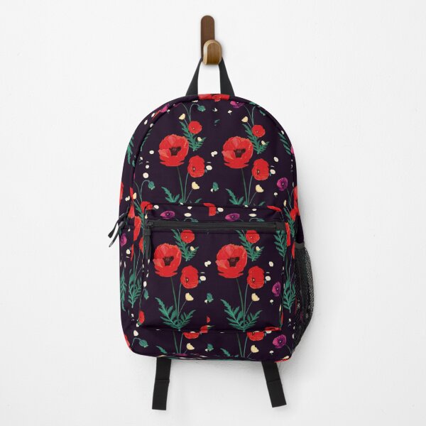 Item preview, Midnight Poppy Floral Art Print designed and sold by Paulele.