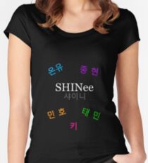 SHINee Group Name + Members Women's Fitted Scoop T-Shirt
