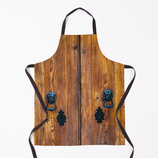 Item preview, Natural wooden door with black knockers designed and sold by lena-maximova.