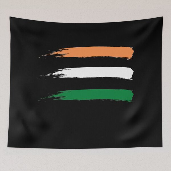 Item preview, Indian Tricolour orange white green colourful flag classic design designed and sold by AnujShah7.