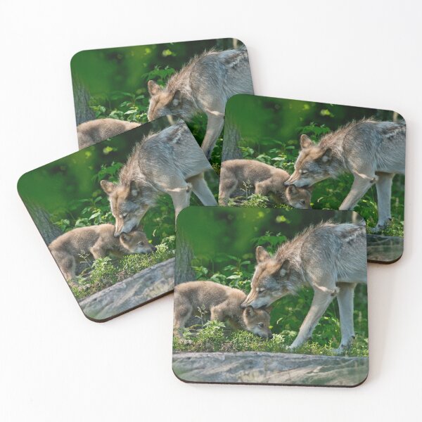 Item preview, Timber Wolf And Pup designed and sold by WolvesOnly.