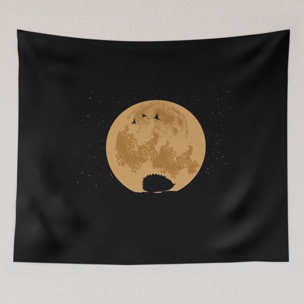 Item preview, Hedgehog Hedgehog Motif Full Moon Gift designed and sold by Ibu83.