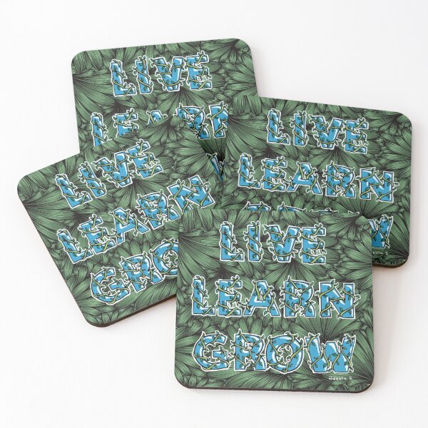 Item preview, Live, Learn, Grow - Blue designed and sold by Adeola Sokunbi.