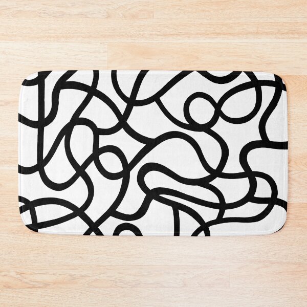 Item preview, Organic River Lines - White-Black designed and sold by Ronn Kools.