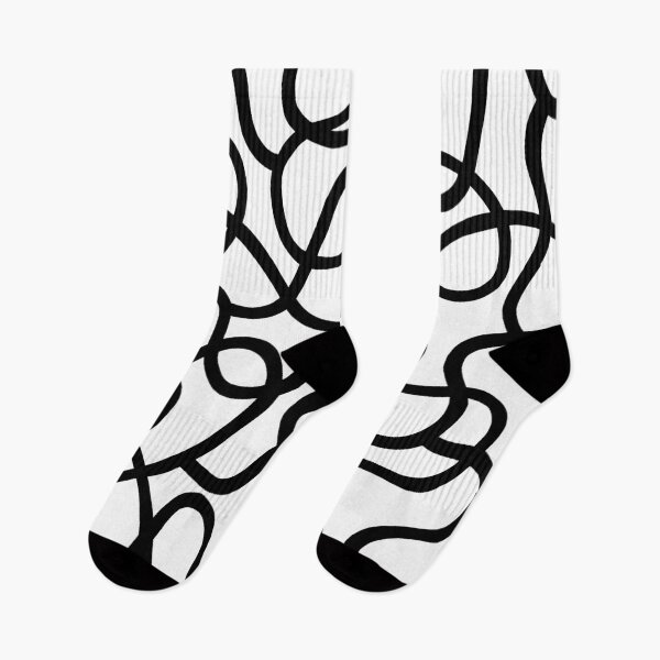 Item preview, Organic River Lines - White-Black designed and sold by Ronn Kools.