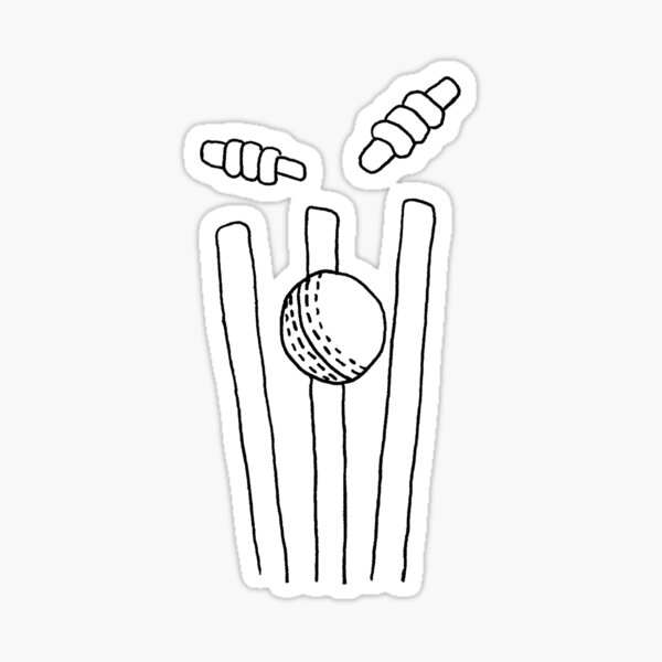 Vista previa del artículo con la obra «Bowled», diseñado y vendido por crickettees.