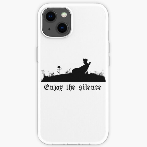 Genieße die Stille auf Schwarz iPhone Flexible Hülle