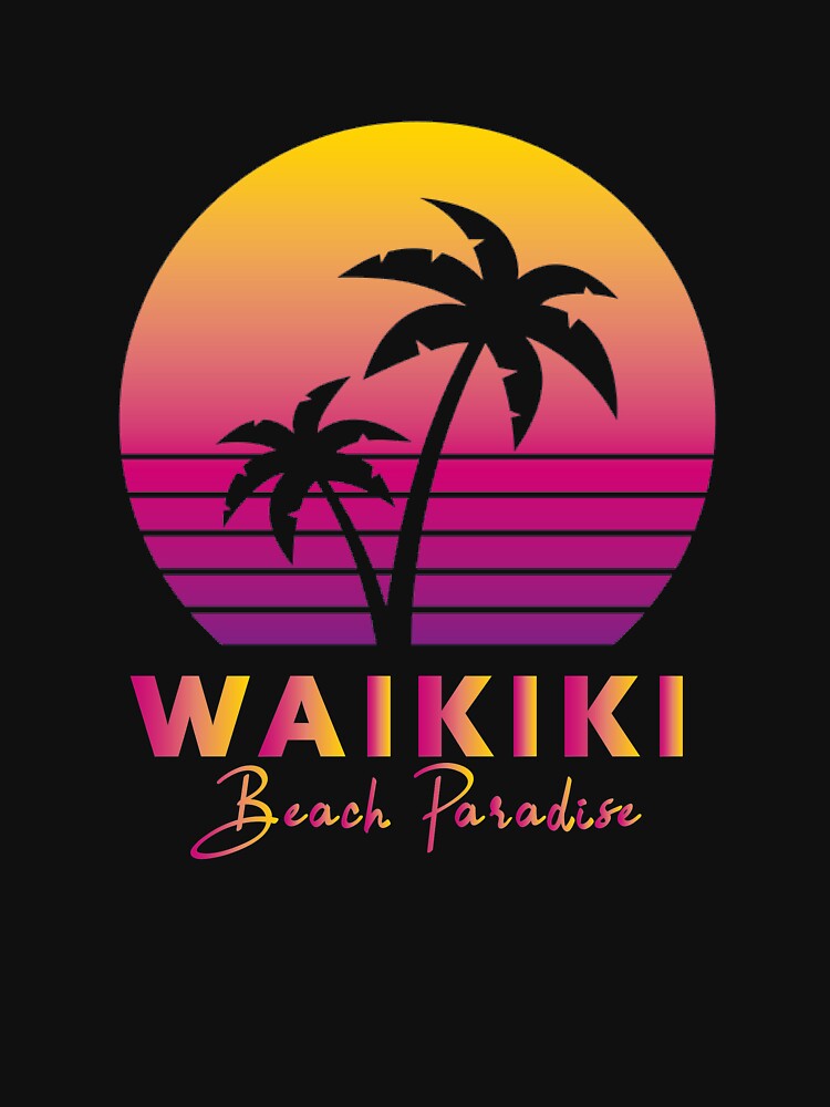 Discover Waikiki Beach Tropical Vibes Vacation Souvenir Gift T-Shirt Unisex