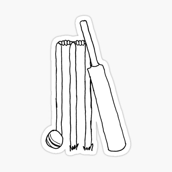 Drawing Cricket Bat and Ball (Easy with Colour & Step by Step) | Ball  drawing, Drawing for kids, Pictures to draw